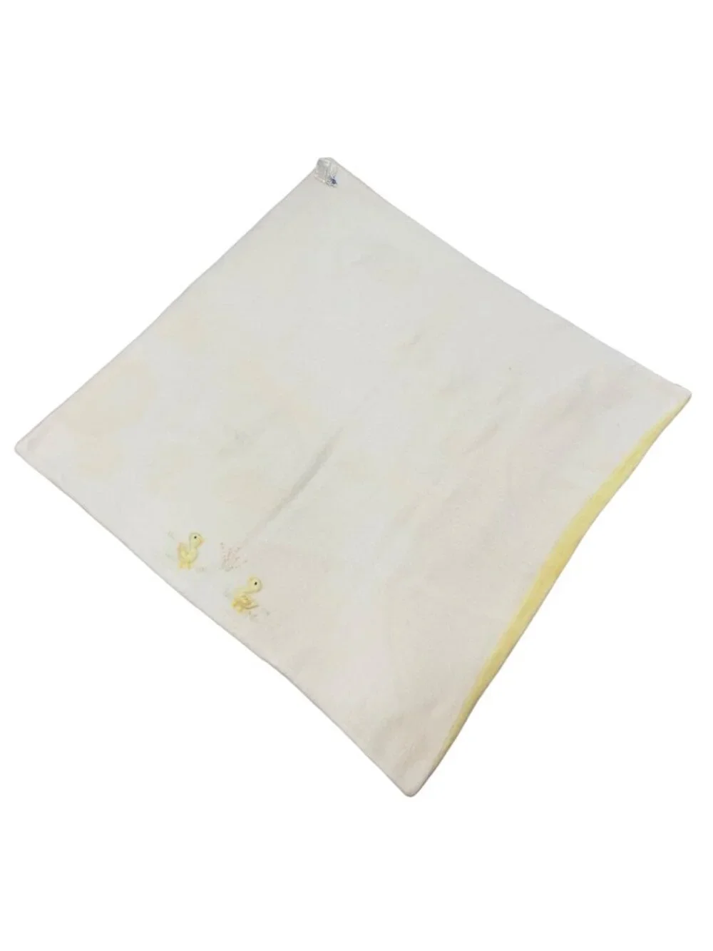 Vtg Baby Blanket Ducklings Appliqué 36